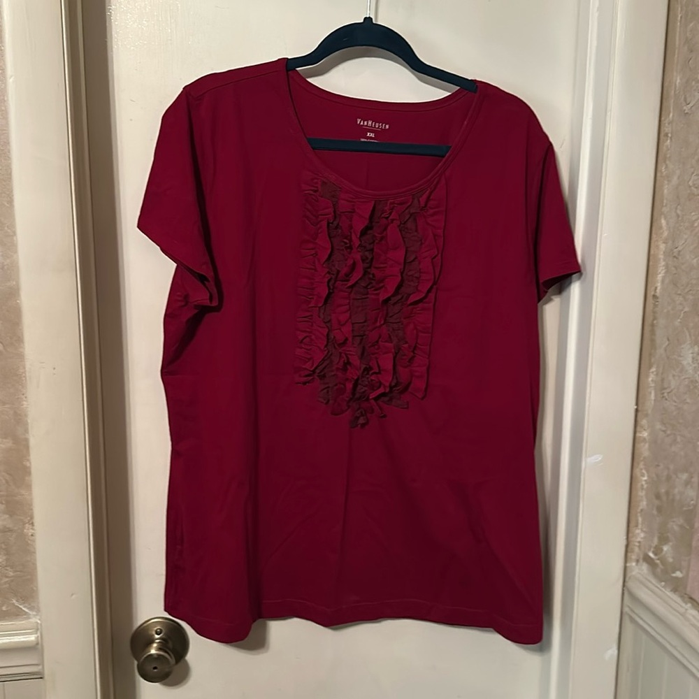 Van Heusen Short Sleeve Top Size XXL NWOT